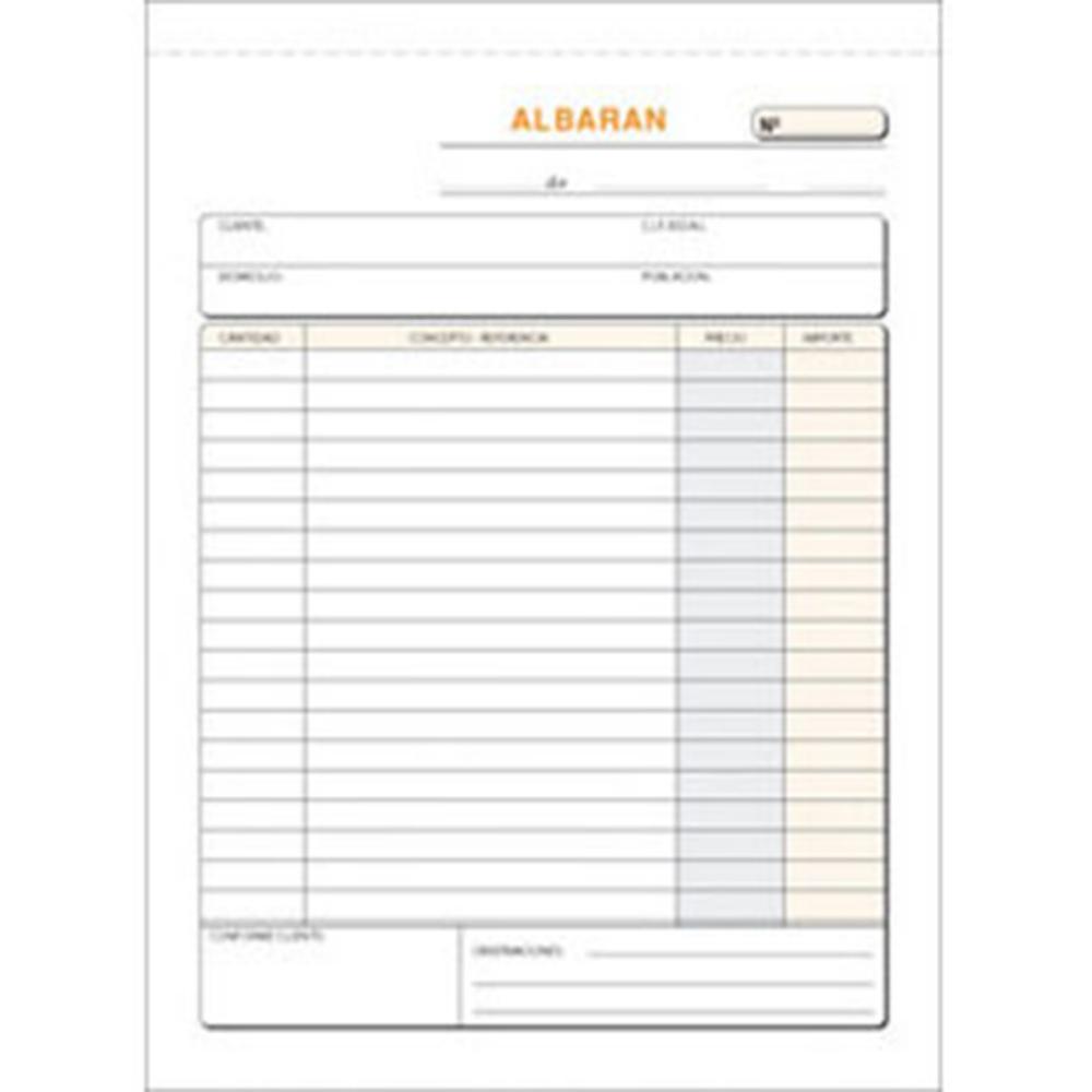 TALONARIOS ALBARANES CUARTO NAT.TRIP.T122