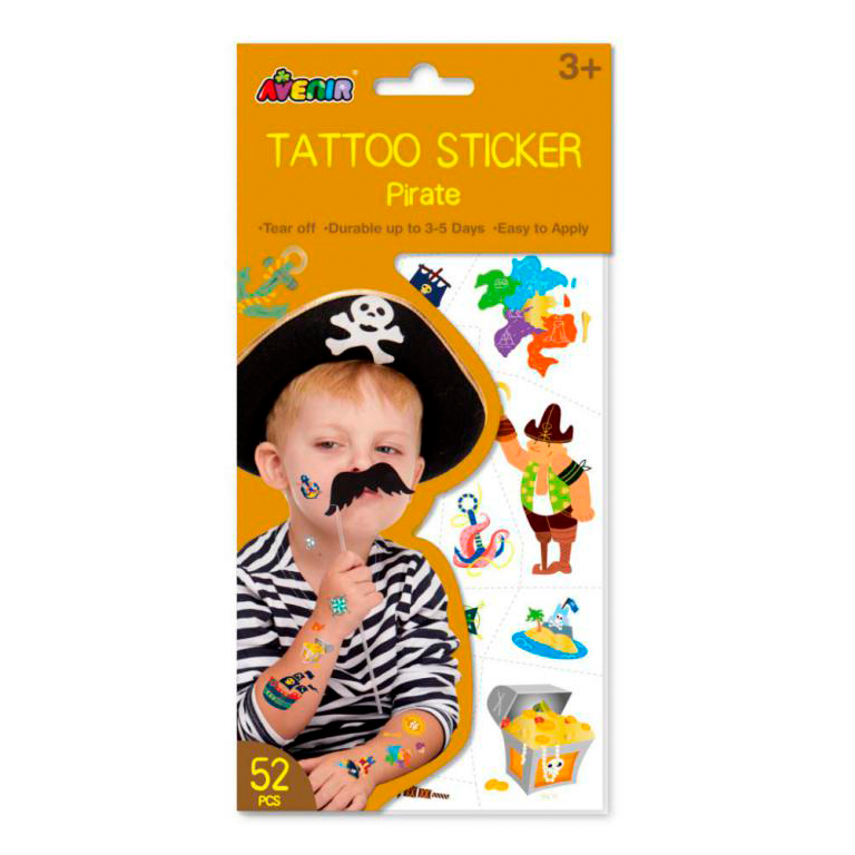 TATUAJES TEMPORALES AVENIR PIRATA DORADO