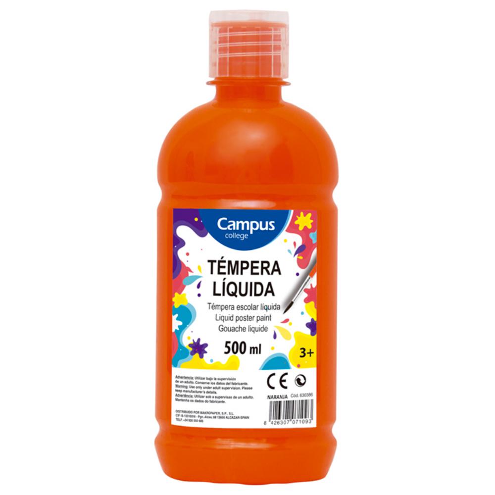 TEMPERA CAMPUS COLLEGE 500 ML NARANJA