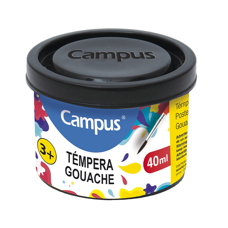 TEMPERA CAMPUS 40ML NEGRO