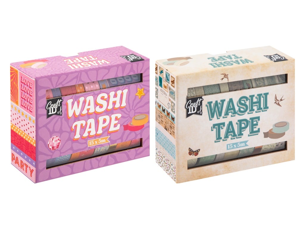 WASHI TAPE CAJA 15 PZS 5M