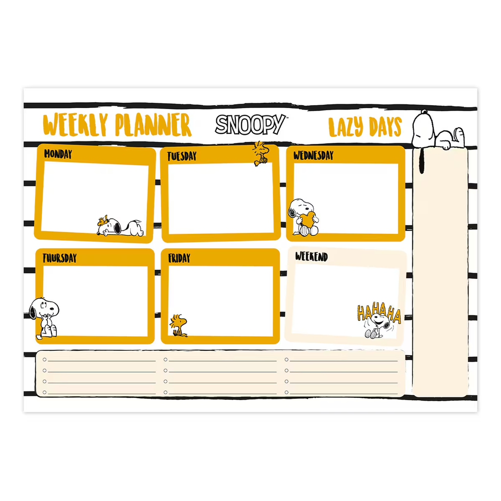 BLOC PLANIFICADOR SEMANAL A4 SNOOPY