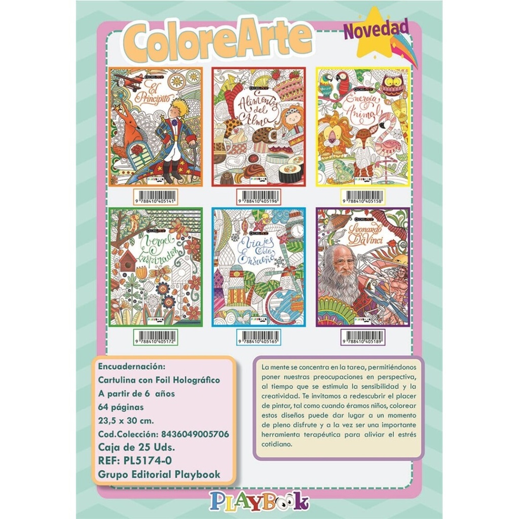 IN-COLORE ARTE 6 TITULOS PL5174-0