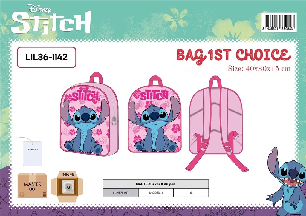 MOCHILA STITCH GIRL BAG 15T CHOICE