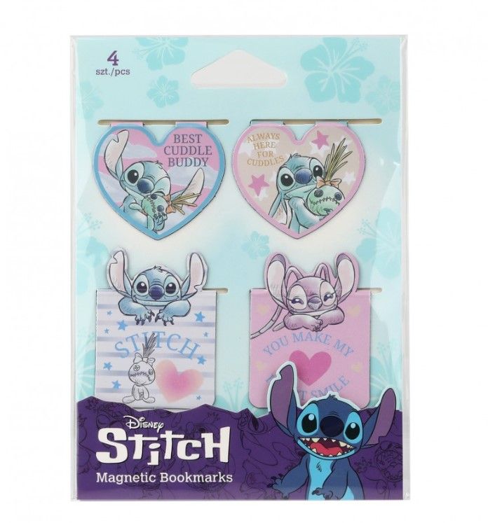 SET 4 MARCAPAGINAS MAGNETICOS STITCH 75354PTR