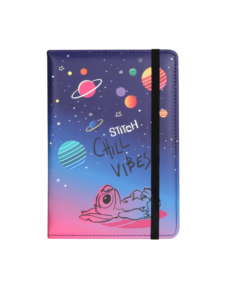 CUADERNO A5 C/BANDA STITCH BLACK CHILL