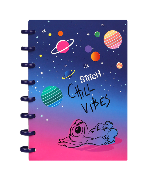 CUADERNO A5 100H CUADRIC.STITCH BLACK CHILL