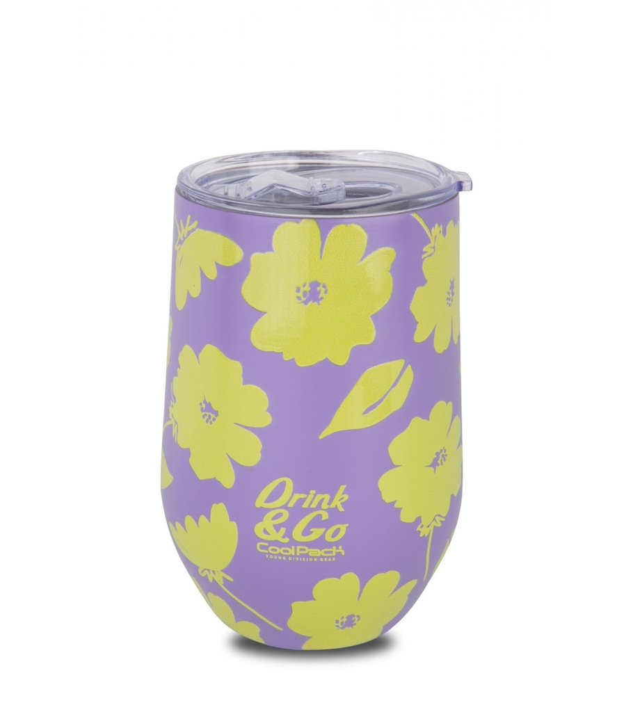 COFFEE MUG TERMICO 500ML FLORES LILA Z27913