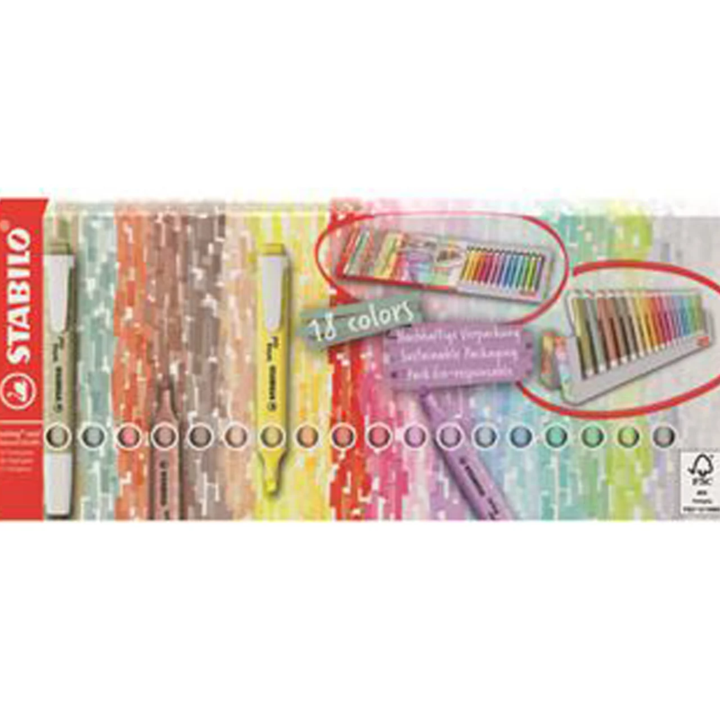 PACK 18 ROTULADORES SWING COOL STABILO