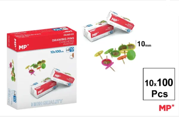 CHINCHETAS DE COLOR CAJA 100UDS