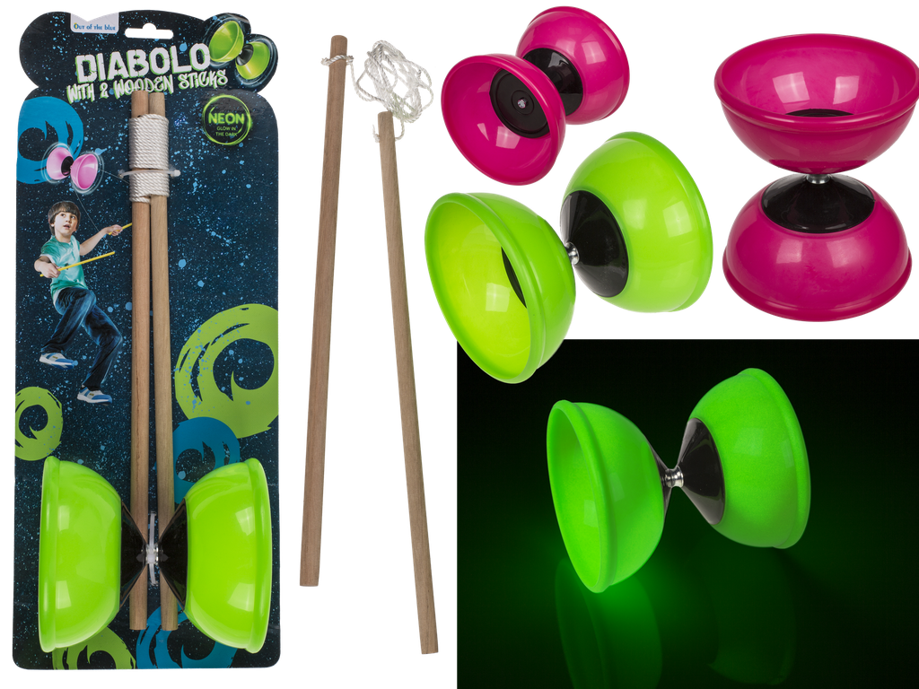 DIABOLO CON PALOS MADERA 2COL 59/2233