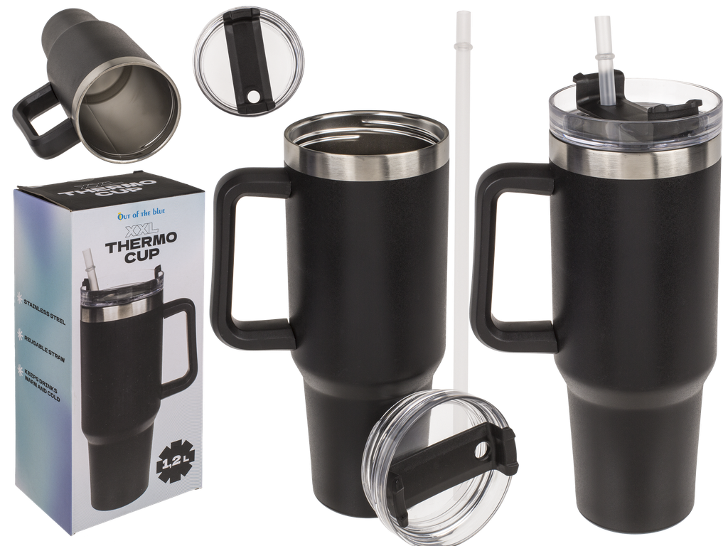 TAZA TERMICA XXL NEGRA 1,2LT 71/2502