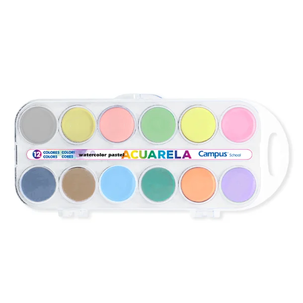 ACUARELA CAMPUS 12 PASTILLAS PASTEL