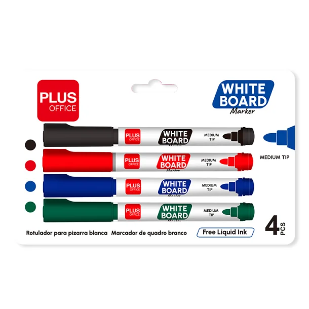 ROTULADOR PIZARRA PLUS OFFICE COL. SURTIDOS 1,2 MM 4 UD.