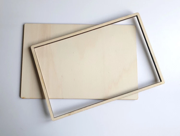 BANDEJA CHAPA MADERA RECTANGULAR 195X295MM