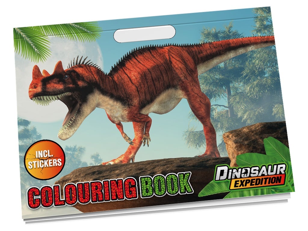 LIBRO COLOREAR DINO C/PEGATINAS 25H