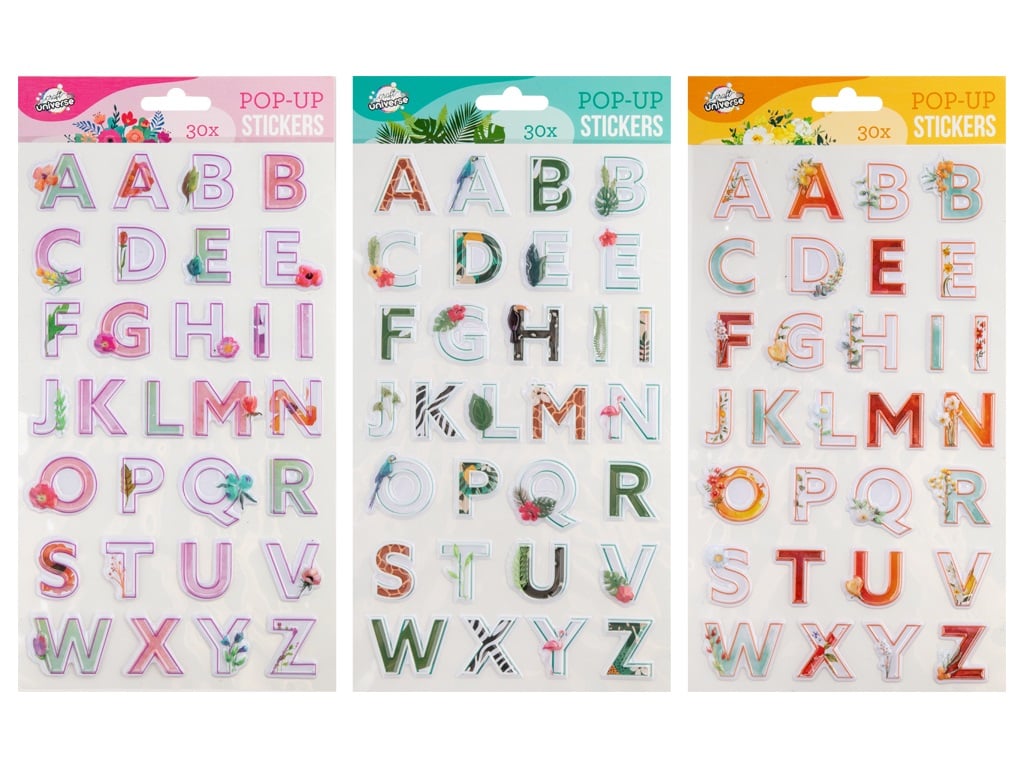STICKERS 3D ABECEDARIO 28X15CM