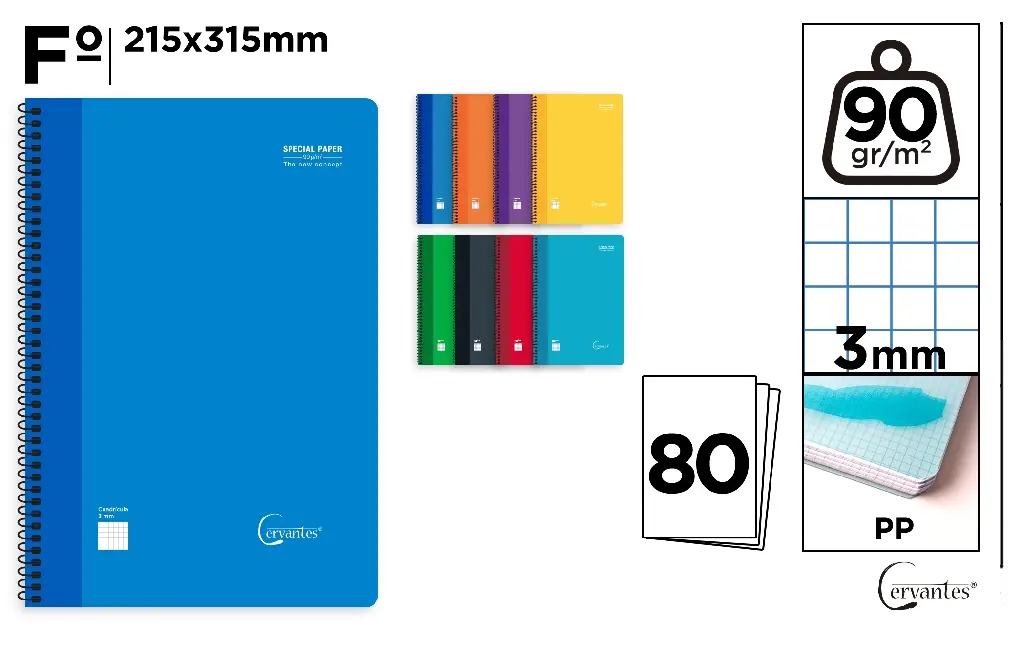 CUADERNO Fº 3X3MM 80H PP