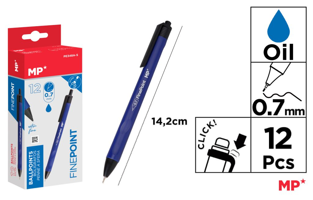 BOLIGRAFO TINTA ACEITE 0.7MM AZUL