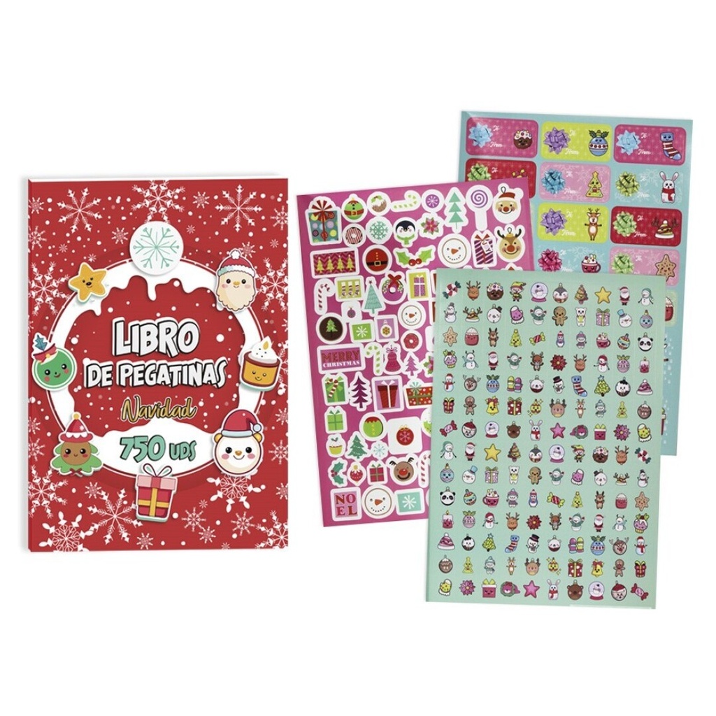 LIBRO PEGATINAS NAVIDAD 750UD