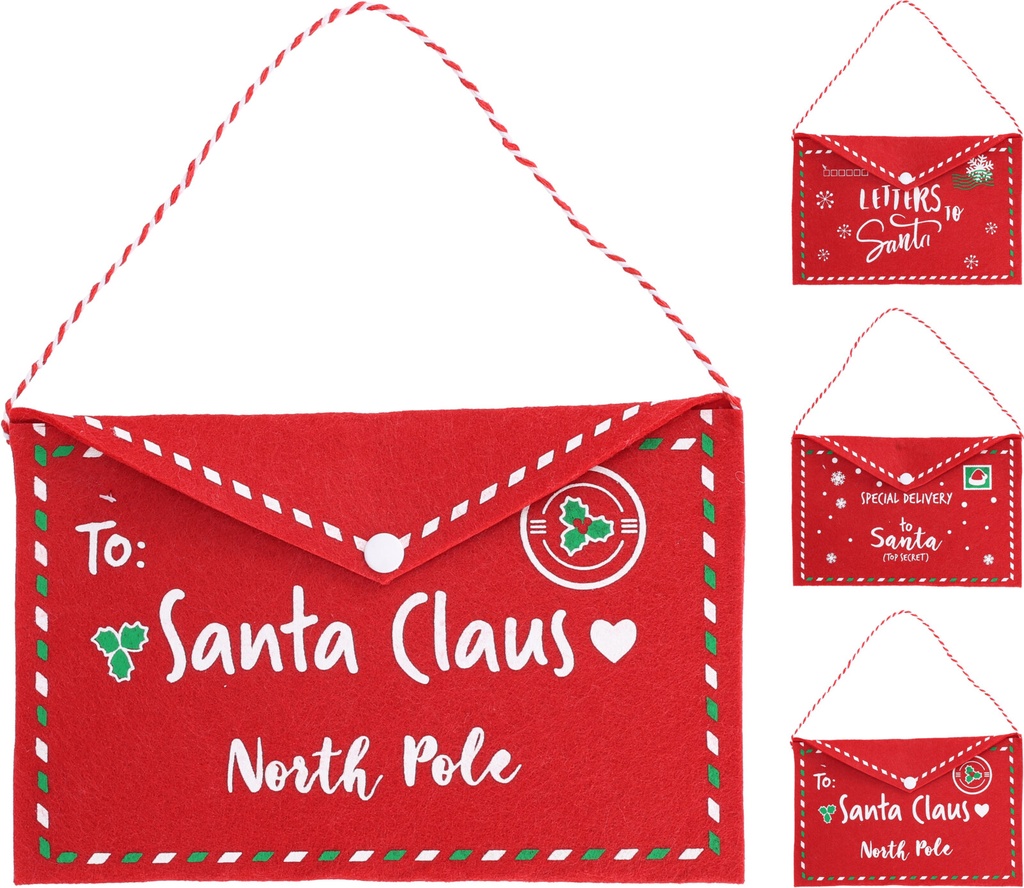 ENVELOPE XMAS DESIGN 38CM 3ASS