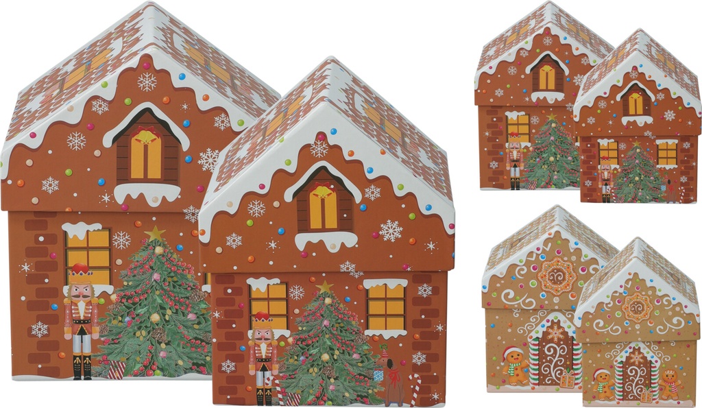 GIFT BOX S/2 HOUSE SHAPE