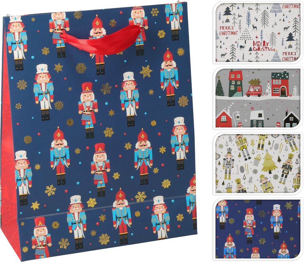 GIFTBAG SMALL 4ASS XMAS (F1)