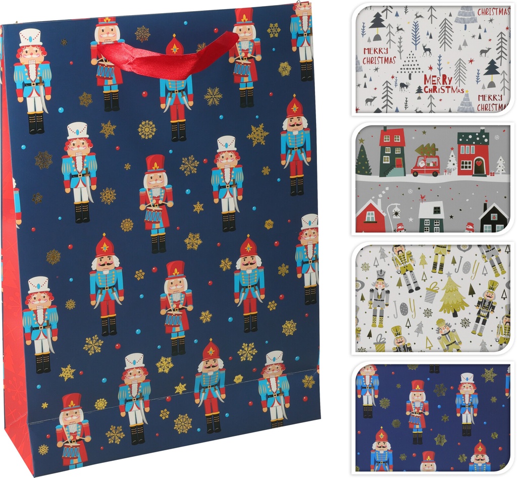 GIFTBAG MEDIUM 4ASS XMAS (F1)