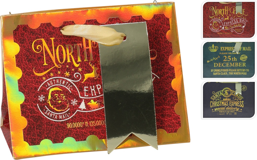 GIFTBAG MEDIUM 3ASS DESIGN HOR (FM)