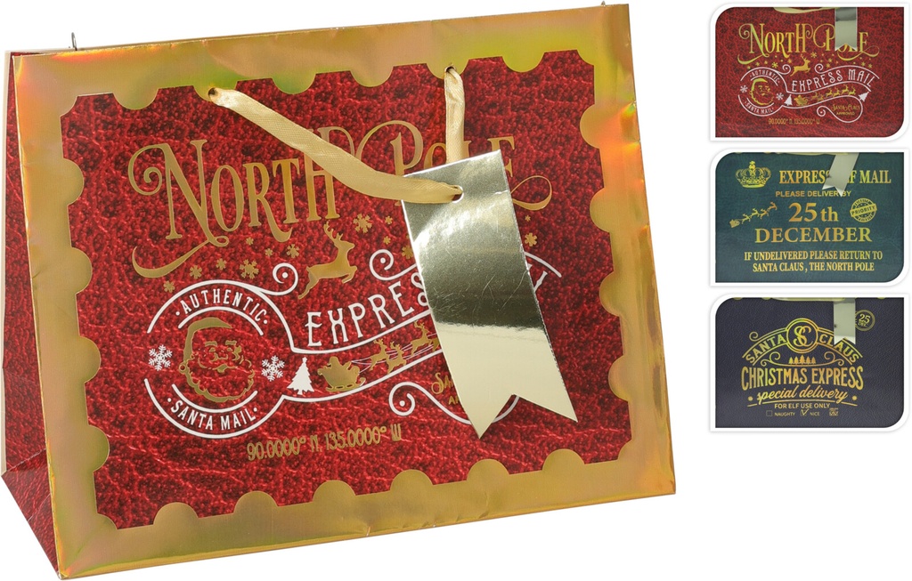 GIFTBAG MEDIUM 3ASS DESIGN HOR (FM)