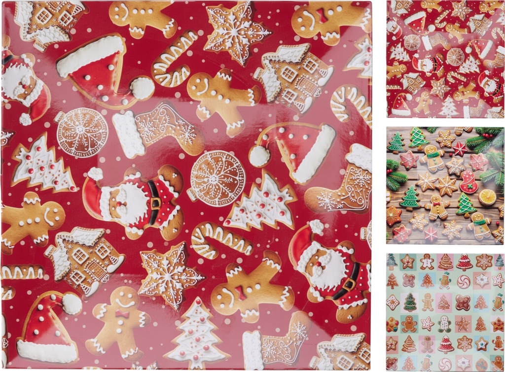 BAJOPLATO NAVIDAD 30X30CM 4MOD