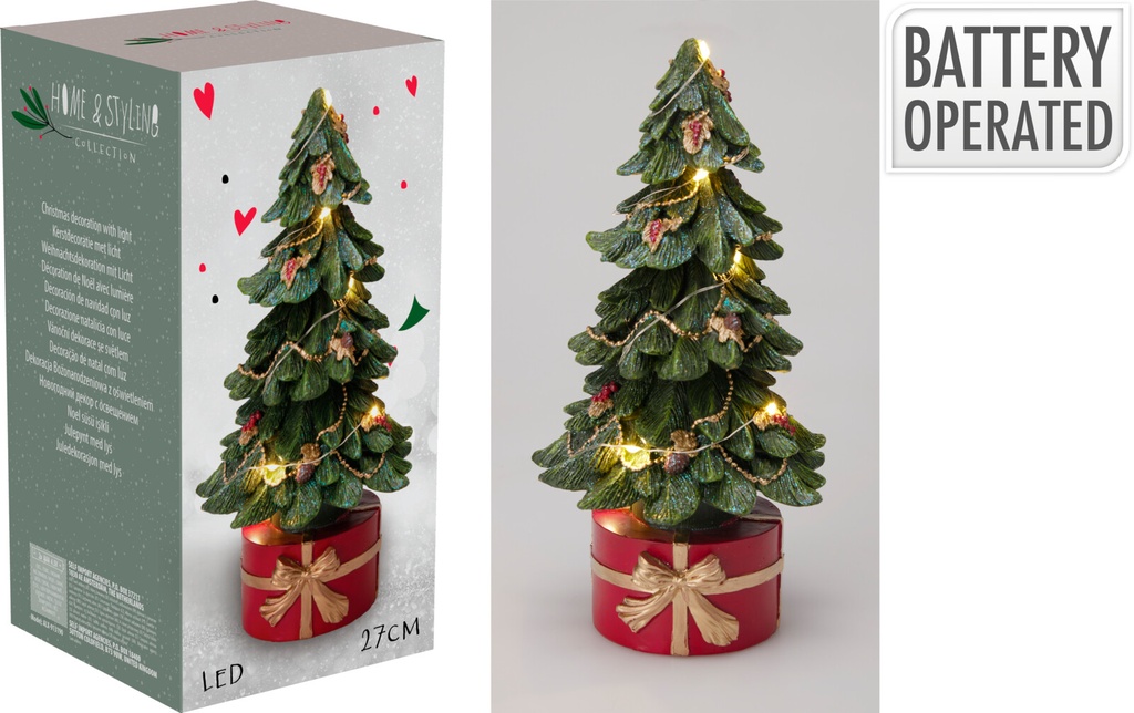 XMAS TREE LED 13X27CM