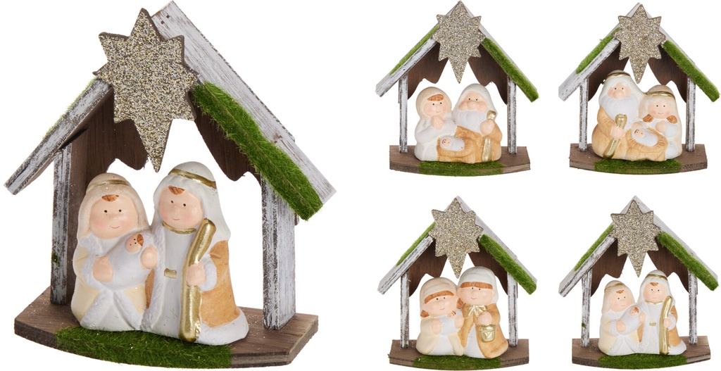 NATIVITY SET 3 FIGURES 4ASS