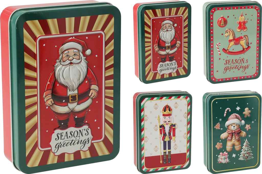 STORAGE TIN 134X95X37MM 4ASS X
