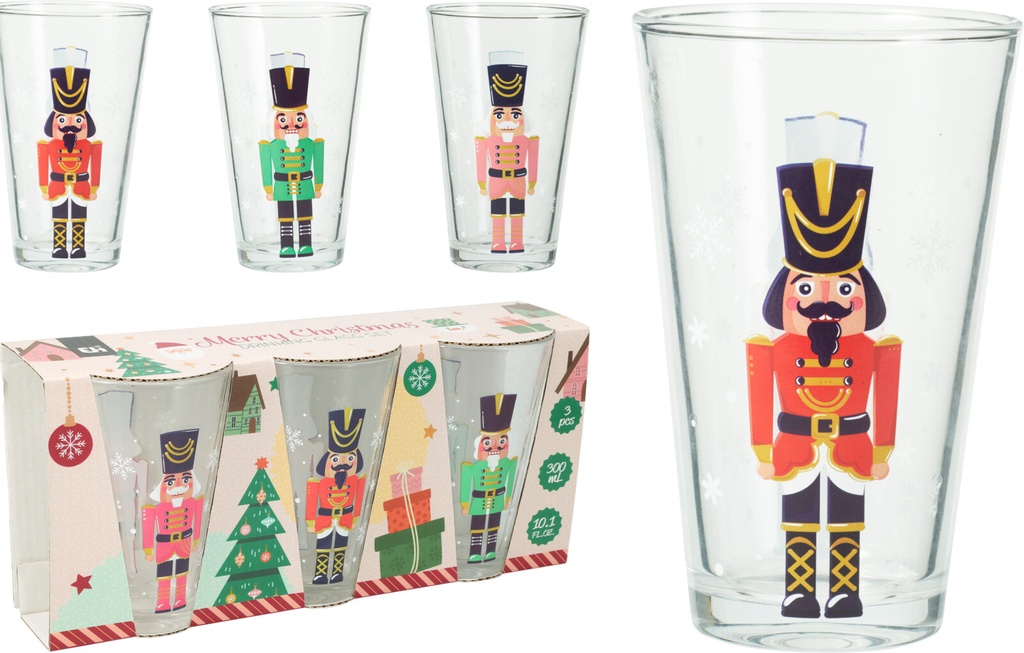 SET 3 VASOS CRISTAL