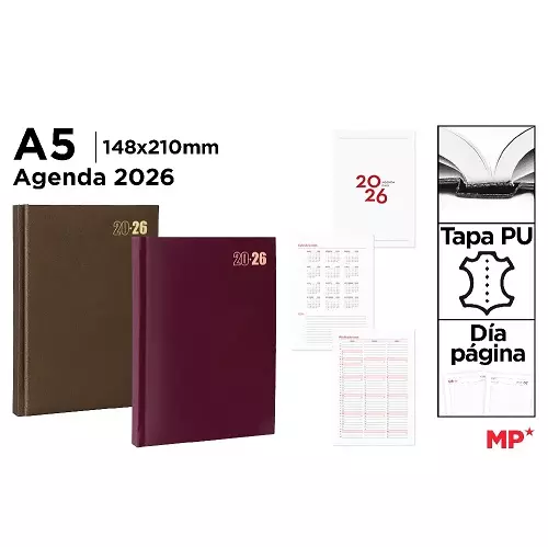AGENDA 2026 15X21CM TAPA PU D/P