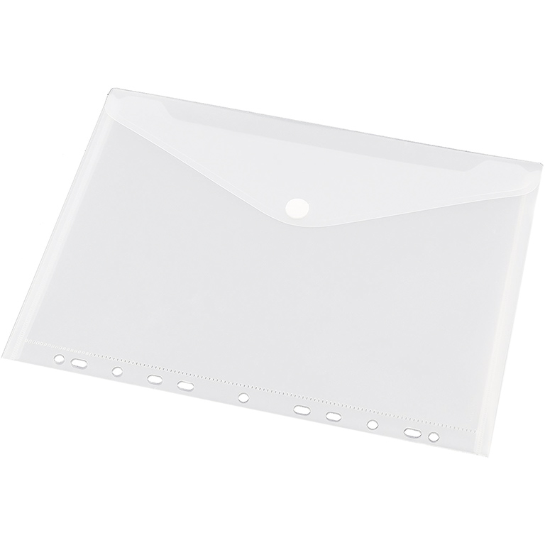 SOBRE PP PLUS A4 VELCRO MULTITALADRO TRANSP.