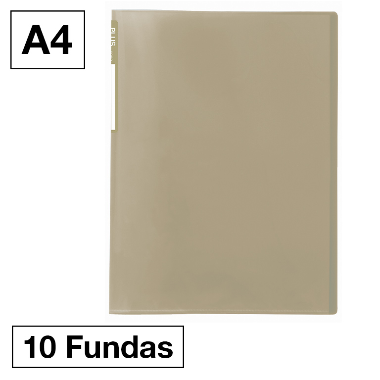 CARPETA FUNDAS PLUS A4 10F OCRE VERDOSO