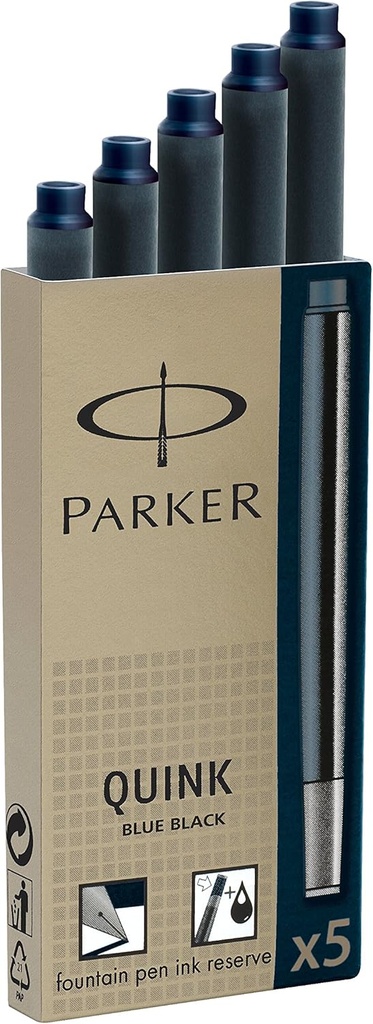 CARTUCHO PARKER 5UD AZUL PERMAENT