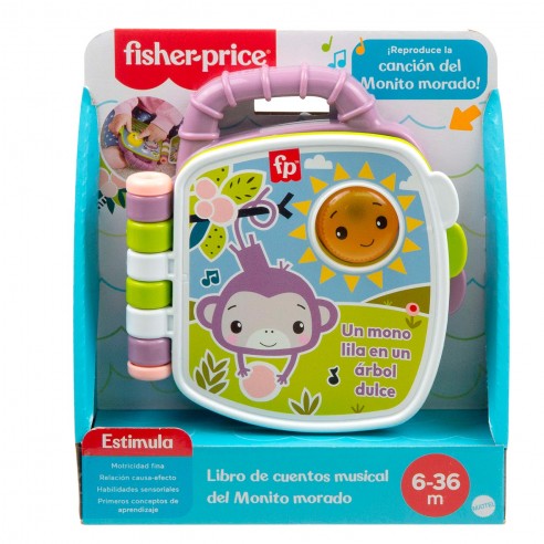 LIBRO MUSICAL MONO MORADO FISHER PRICE