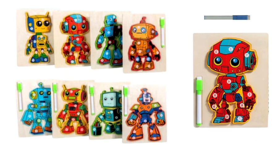 ENCAJE MADERA ROBOTS