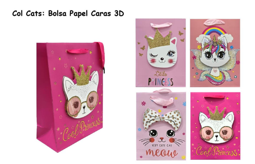 COL.CATS: BOLSAS PAPEL M 3D