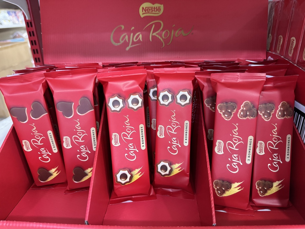 BLISTER 3 BOMBONES CAJA ROJA