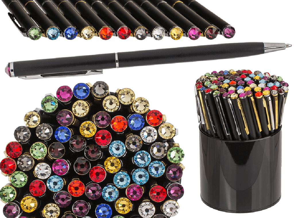 BOLIGRAFO NEGRO METAL PIEDRAS 29/3036