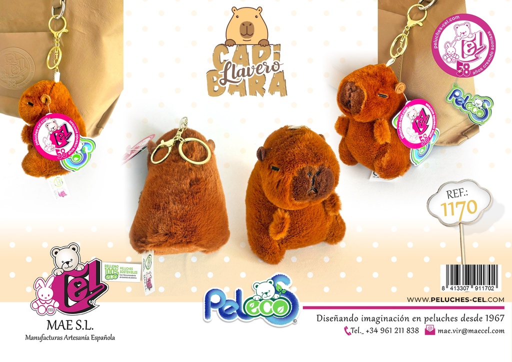 LLAVERO CAPIBARA 10CM