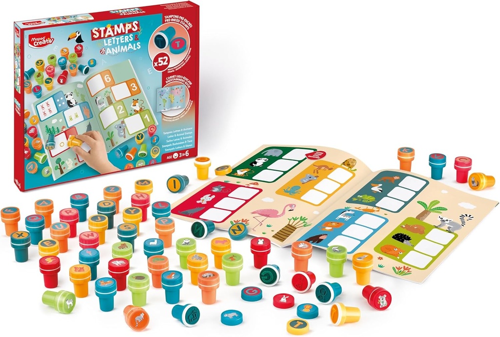 52 SELLOS ALFABETO Y ANIMALES