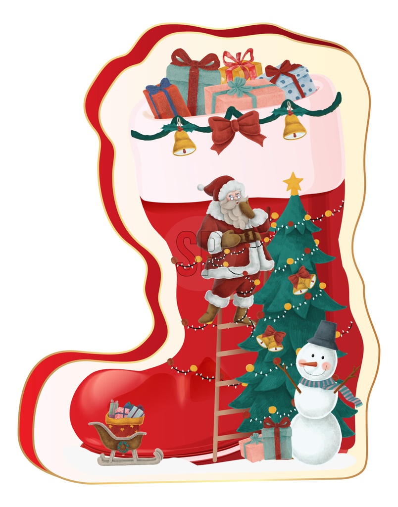 TIN BOOT OF SANTA WITH PRALINE
