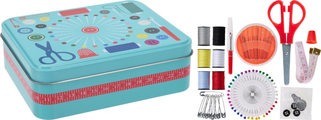 KIT DE COSTURA EN CAJA METAL 92PCS