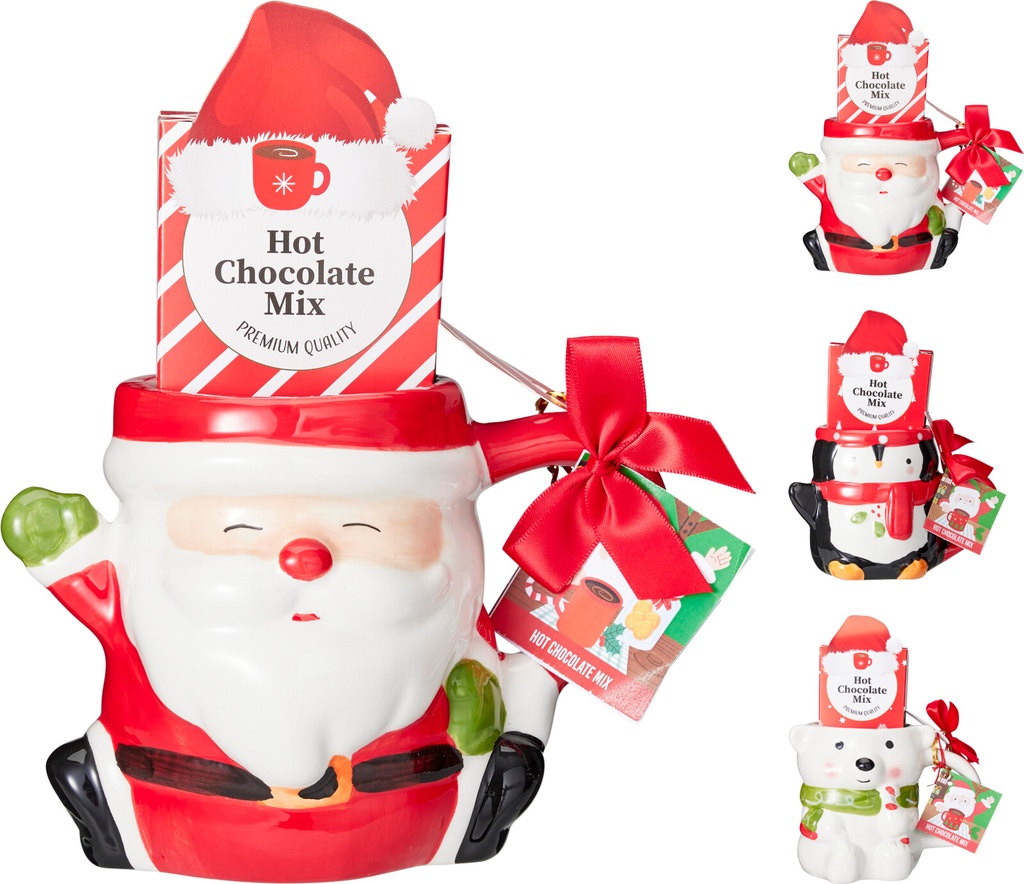 SANTA AND FRIENDS MUGS 3ASS