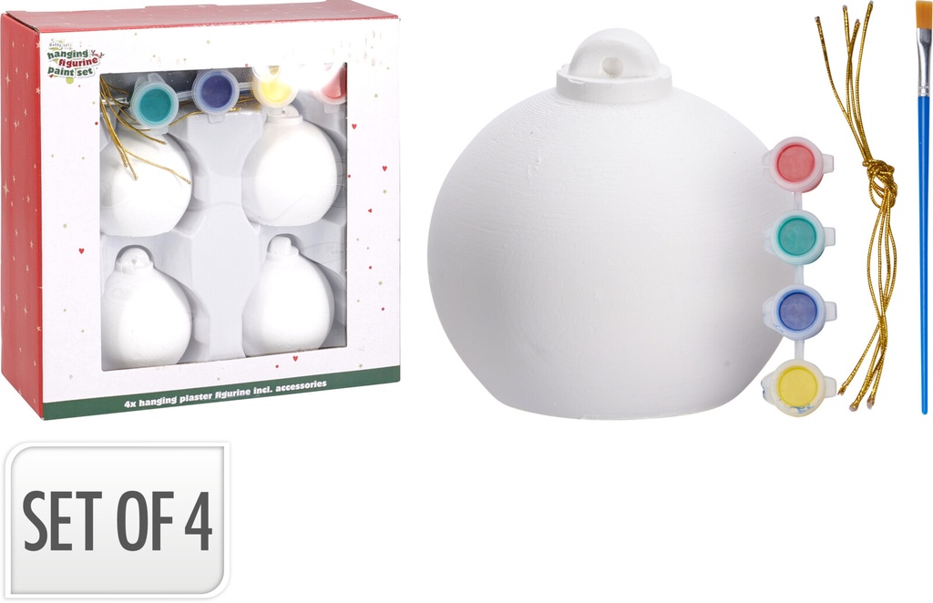 XMAS BALLS SET PLASTER DIY